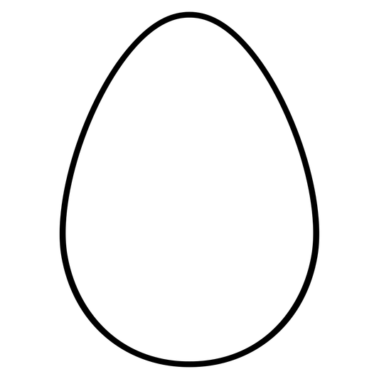 Minimalist black and white egg design for creative projects