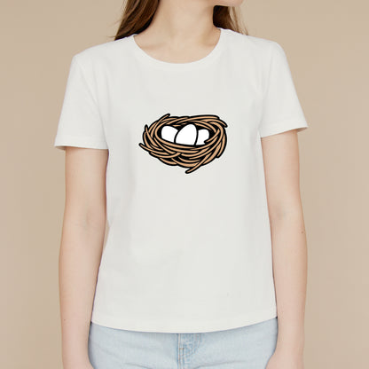 Creative vector svg design of a cozy egg nest for crafts