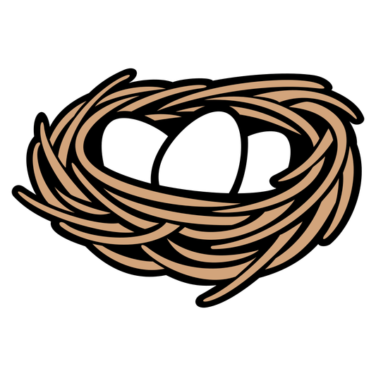 Creative vector svg design of a cozy egg nest for crafts