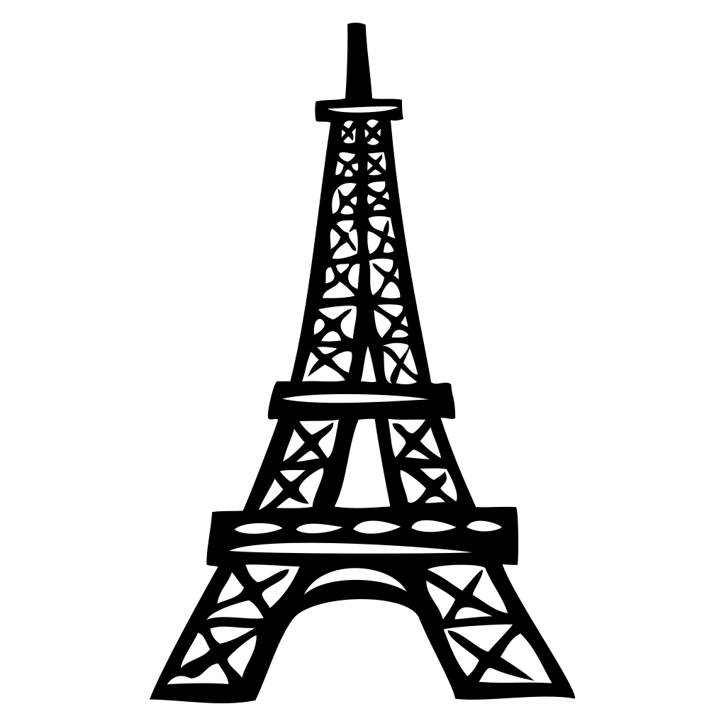 Eiffel Tower silhouette perfect for holiday crafting projects