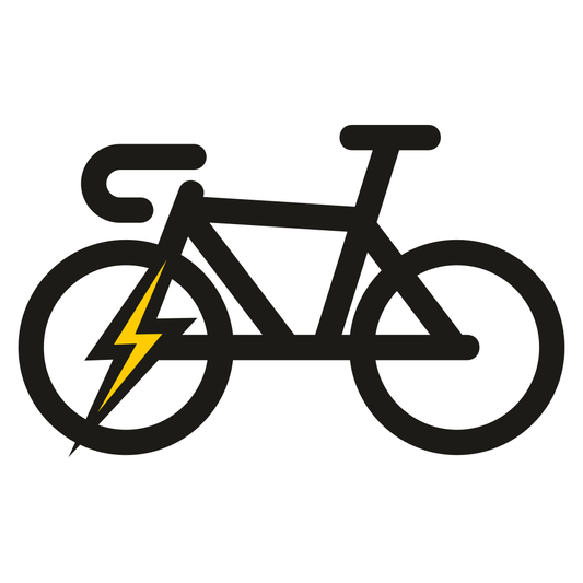 Creative vector design of a bicycle with lightning element