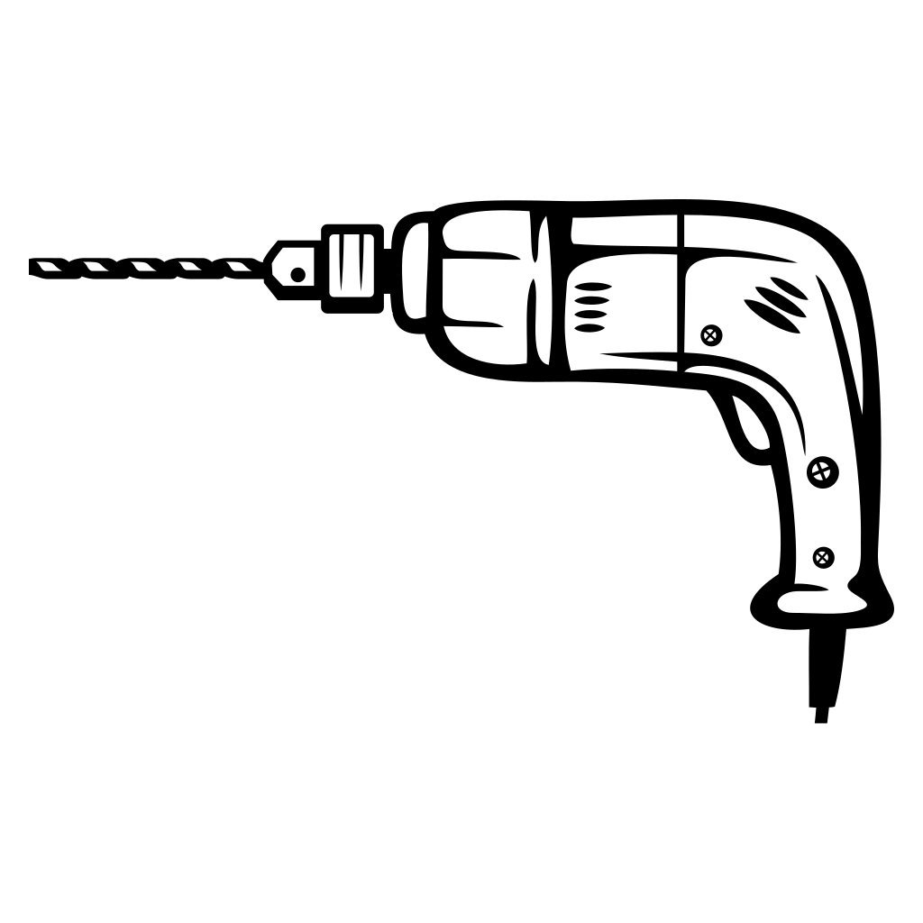 Unique electric drill vector design for crafting enthusiasts