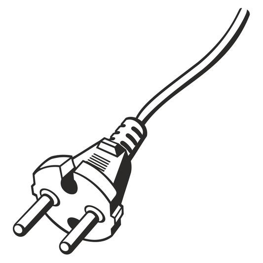 Creative electric plug vector design for cutting machines