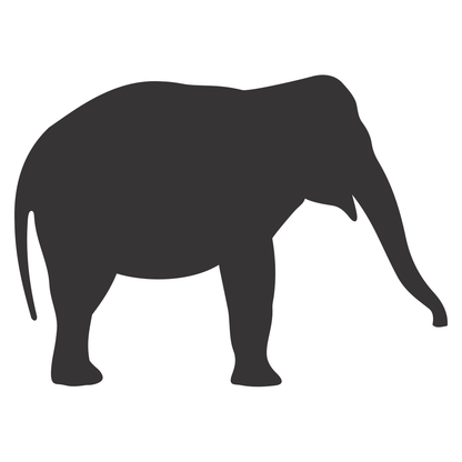 Stylized elephant silhouette for cutting machine projects