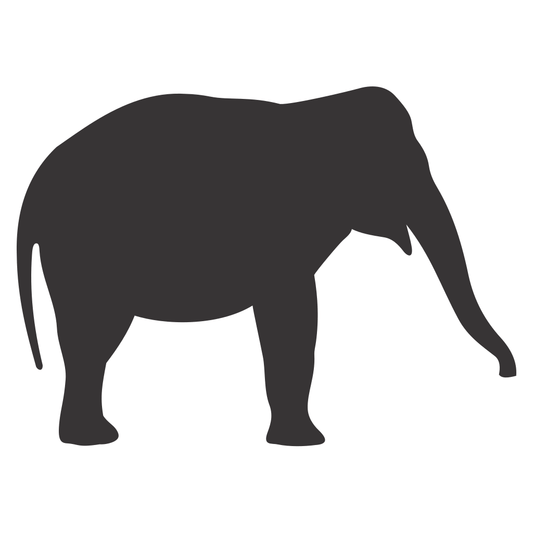 Stylized elephant silhouette for cutting machine projects