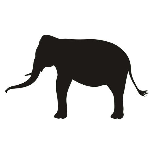 Stylish elephant silhouette for creative cutting projects