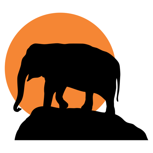 Elegant elephant silhouette design for creative projects