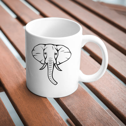 Creative elephant head vector design for cutting machines