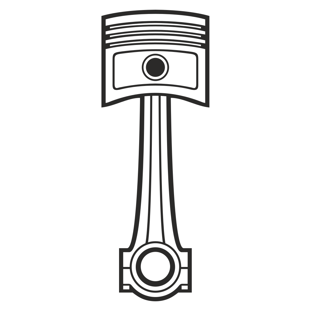 Engine pistons vector design for cutting machines