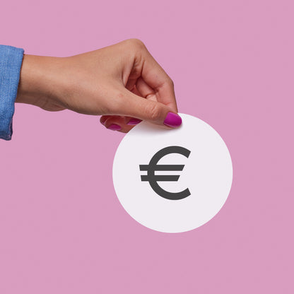 Stylish euro symbol design suitable for crafting projects