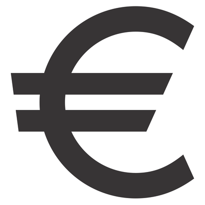 Stylish euro symbol design suitable for crafting projects