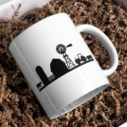 Farm silhouette vector design for creative cutting projects