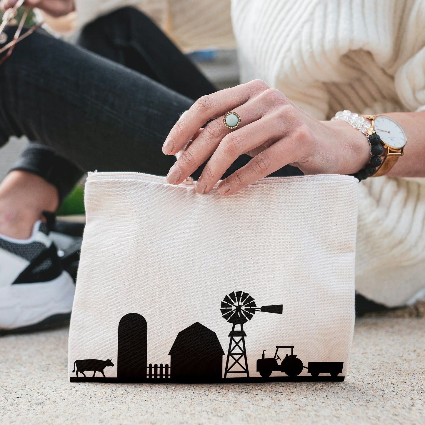 Farm silhouette vector design for creative cutting projects