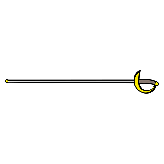 Gray fencing sword design for cutting machine projects
