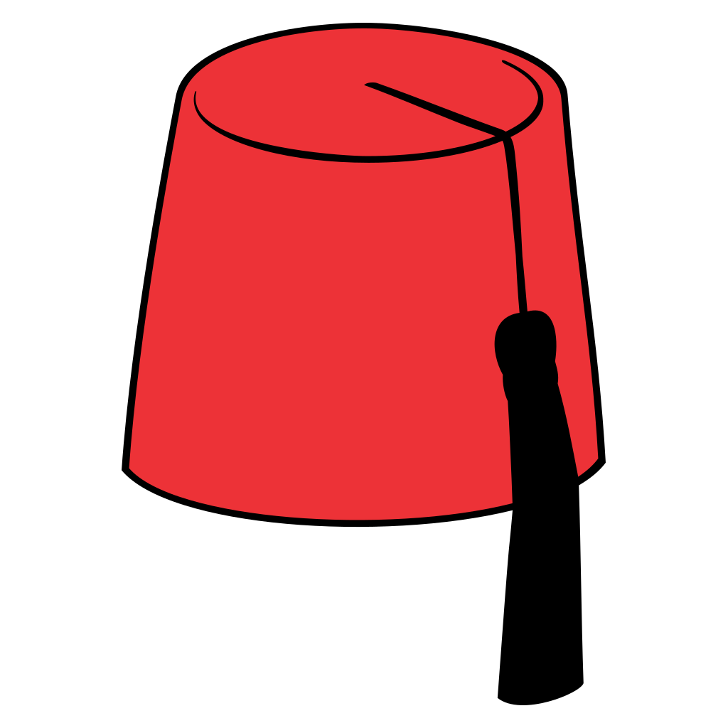 Creative red fez design for crafting and cutting machines