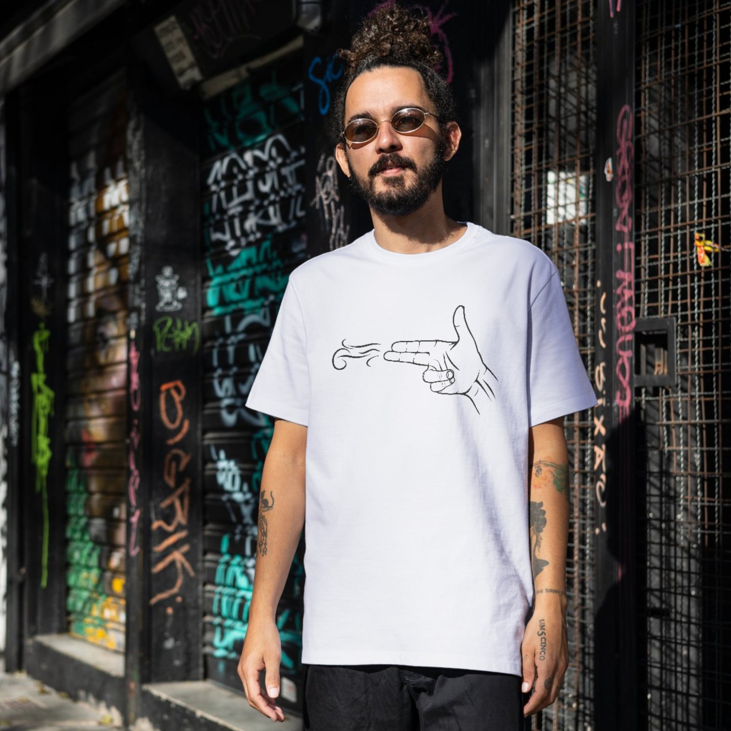 Creative finger gun illustration for crafting and design