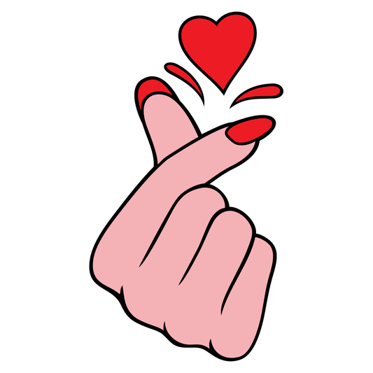 Show love with a finger heart design for cutting machines