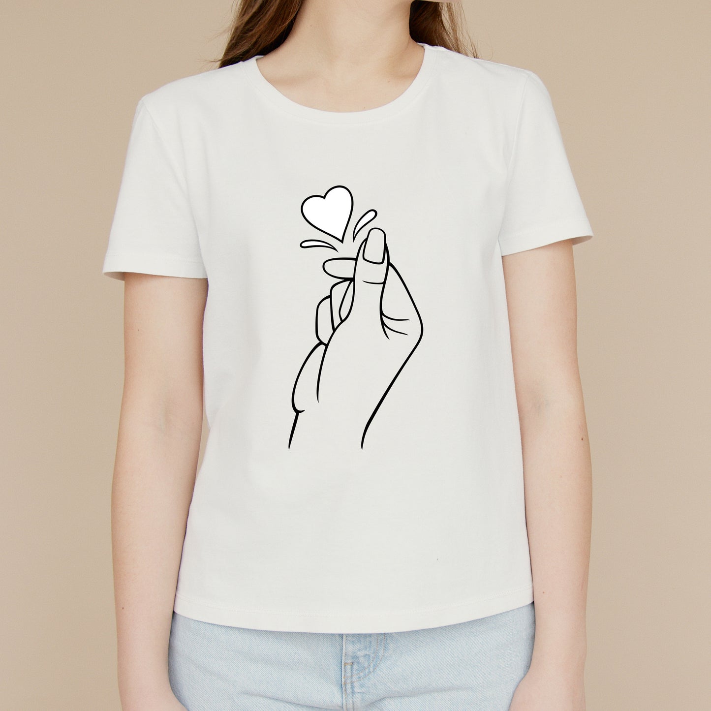 Creative finger heart design for cutting machine projects