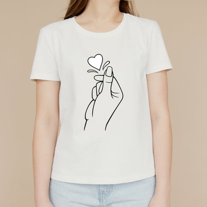 Creative finger heart design for cutting machine projects