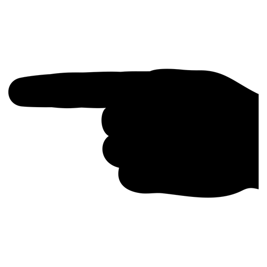 Finger pointing vector design for cutting machines and crafts
