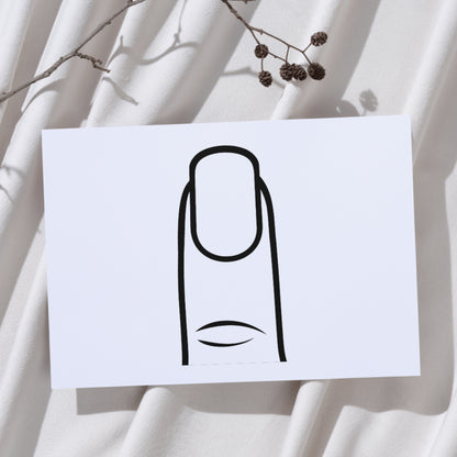 Stylish black and white fingernail design for crafting projects