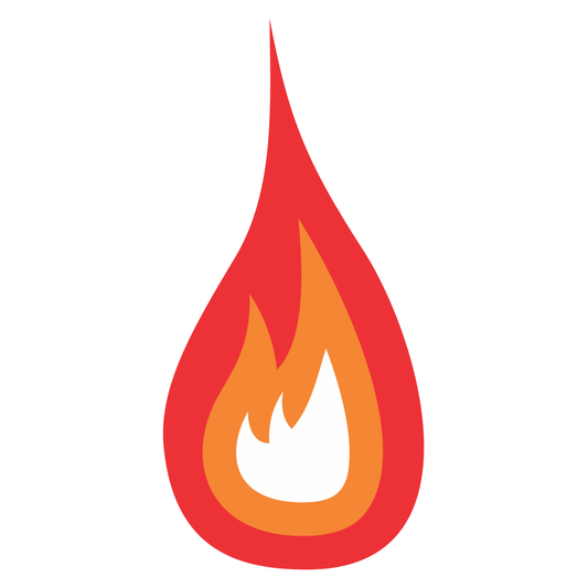 Create vibrant designs with a bold flame vector graphic