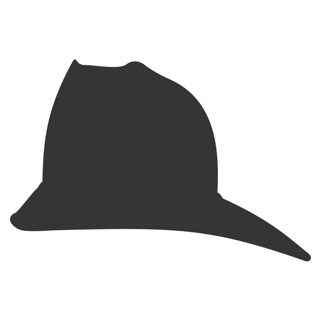 Silhouette of a firefighter helmet for creative projects