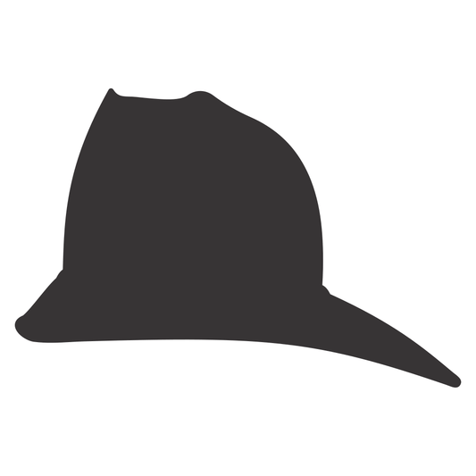 Silhouette of a firefighter helmet for creative projects