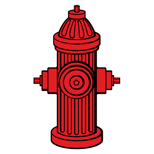 Creative red fire hydrant design for cutting machines
