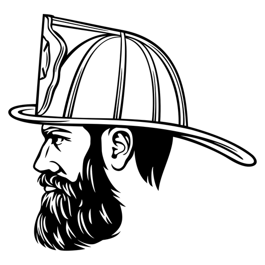 Inspiring firefighter silhouette for creative projects