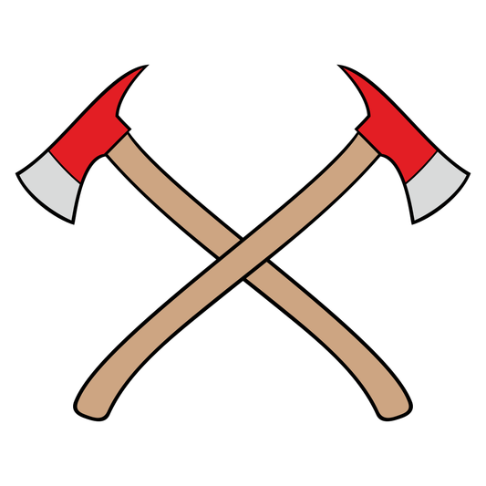 Crossed axes design for firefighter enthusiasts and creators