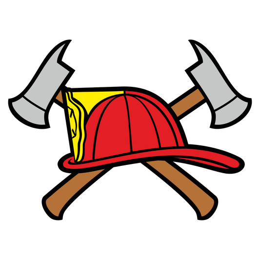 Bold firefighter vector icons for cutting machines