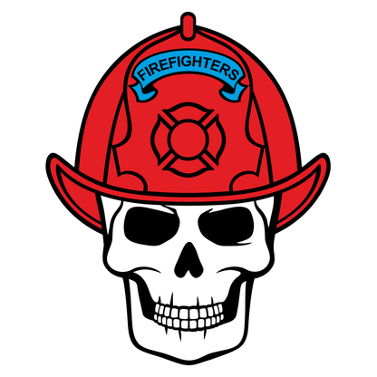 Creative firefighter skull design for cutting machine lovers