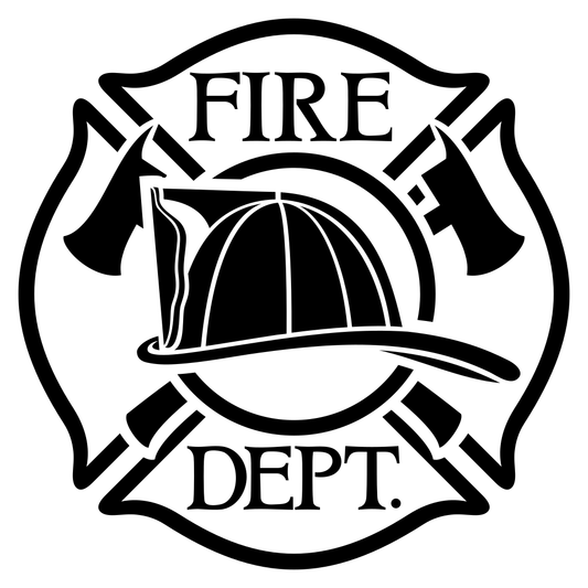 Creative firefighter cross design for cutting machines