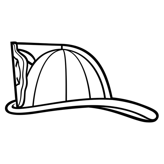Creative vector design of a firefighter helmet for crafting