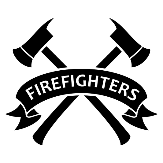 Firefighters label design for cutting machines