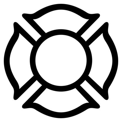 Firefighters maltese cross symbol design for crafting projects