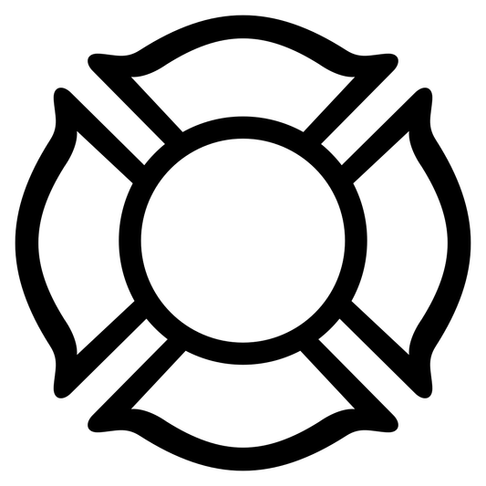 Firefighters maltese cross symbol design for crafting projects