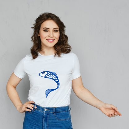 Stylized fish design for creative cutting machine projects