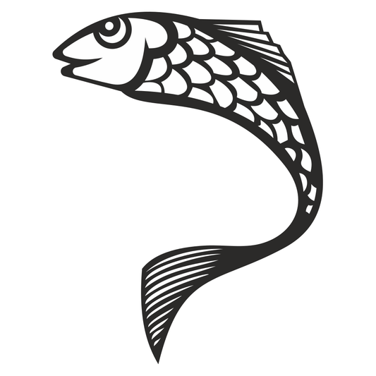 Stylized fish design for creative cutting machine projects