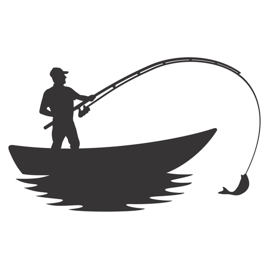 Catch the thrill of fishing with this engaging vector design