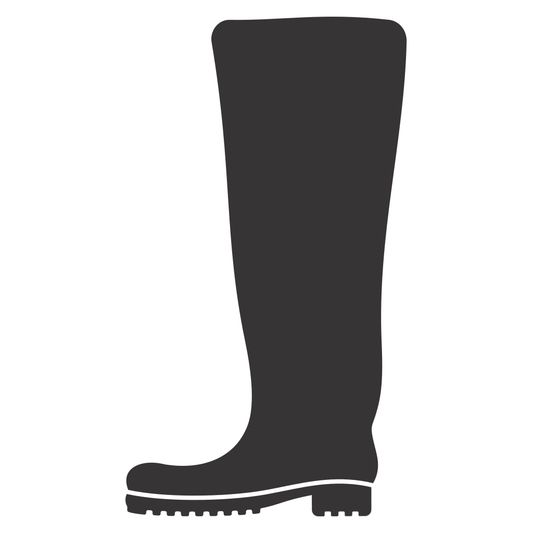 Stylish vector design of fishing boots for crafting projects