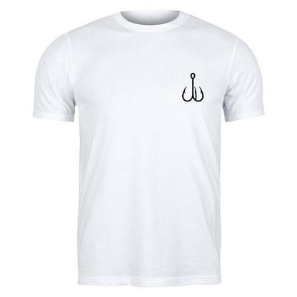 Stylized fishing hook design for creative projects