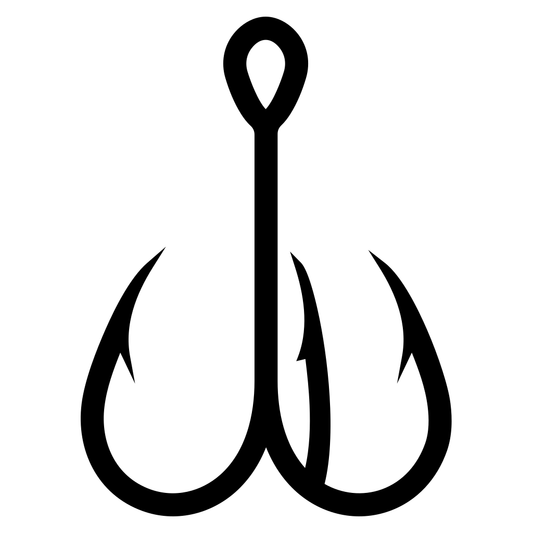 Stylized fishing hook design for creative projects