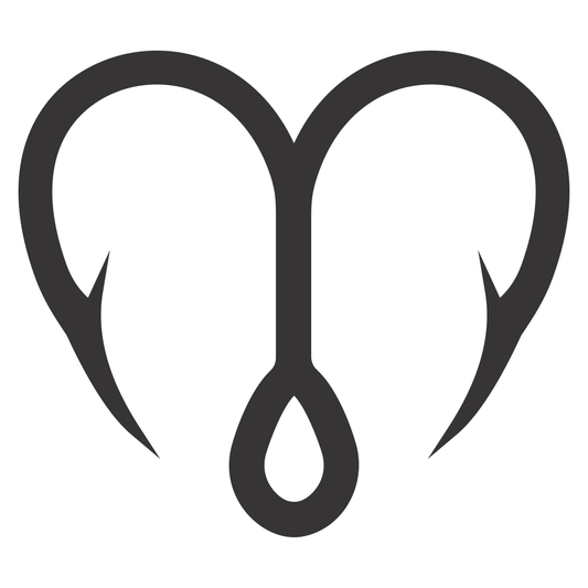 Intricate heart-shaped fishing hook design for crafting projects