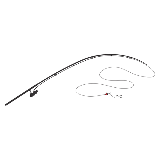 Create stunning crafts with a detailed fishing rod SVG vector
