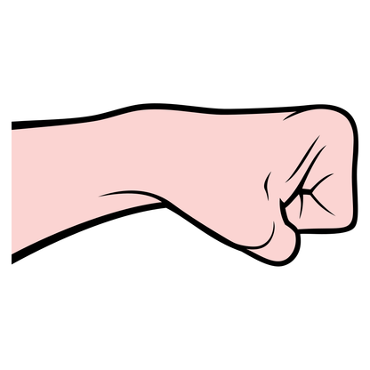 Fist silhouette design for creative cutting machine projects