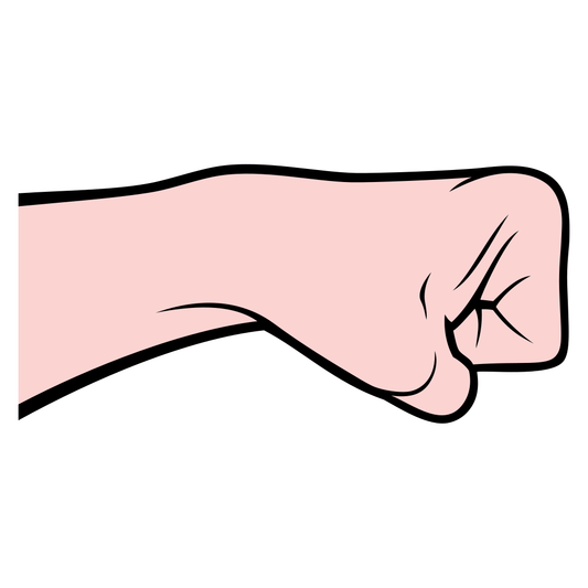 Fist silhouette design for creative cutting machine projects