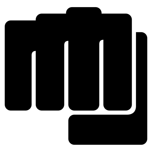 Creative vector design of a striking hand gesture for crafts