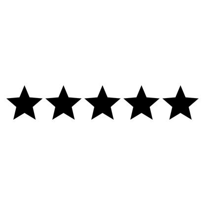 Elegant design of five black stars for creative projects